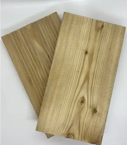 Siberian Larch Decking Smooth and Reeded Profile 27x144mm Sample