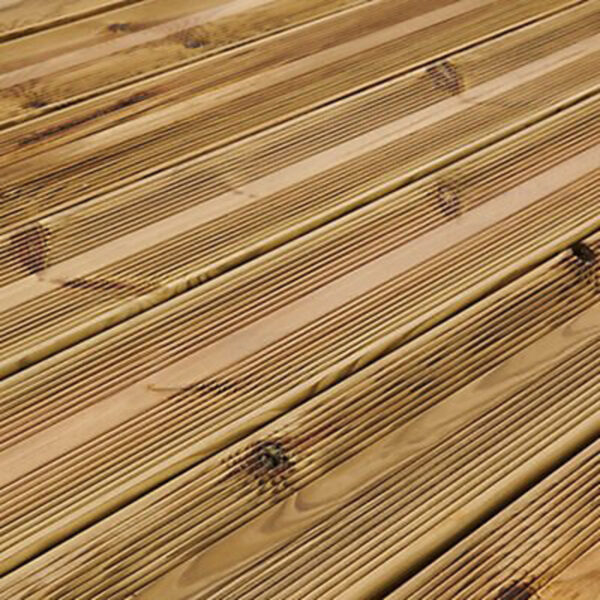 Green Softwood Decking (Wide) 28x145mm 14 Bundle (56 Pieces) – 3m - Image 2